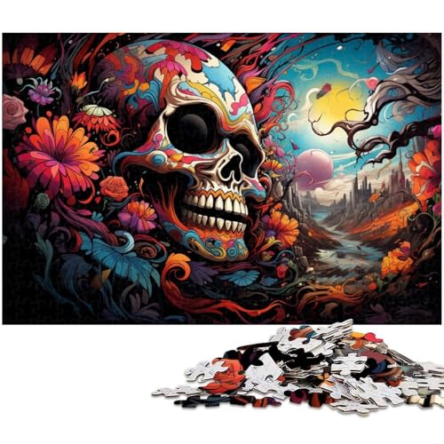 1000 Teile Buntes Psychedelia of Fiery Monsters Puzzle für Erwachsene Dekorations Puzzlespielzeug gutes Geschenk für Teenager ab 14 Jahren 1000 Teile (75 x 50 cm) von zouxangzz