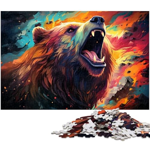 1000 teiliges Bären Puzzle für Erwachsene Holzpuzzle lustiges Geschenk 1000 Teile (75 x 50 cm) von zouxangzz