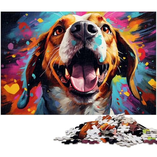 1000 teiliges Beagle Puzzle Holzpuzzle Lernspiele Heimdekoration 1000 Teile (75 x 50 cm) von zouxangzz