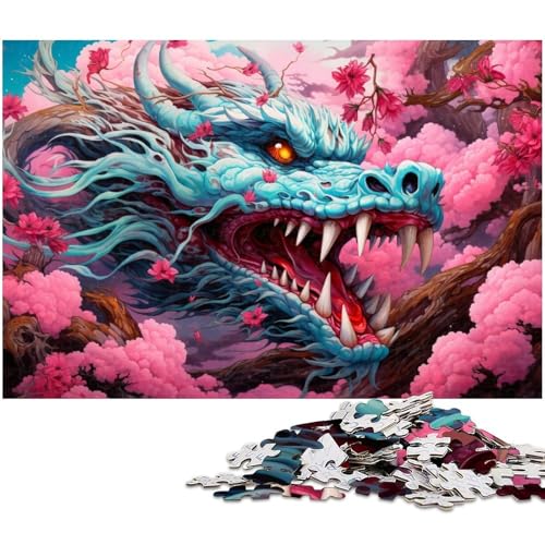 1000 teiliges Drachentiger Berg Puzzle für Erwachsene Dekorations Puzzlespielzeug gutes Geschenk für Teenager ab 14 Jahren 1000 PCS (75 x 50 cm) von zouxangzz