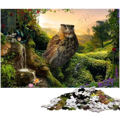 1000 teiliges Eulen Puzzle Papierpuzzle Lernspiele Heimdekoration 1000 Teile (38 x 26 cm) von zouxangzz
