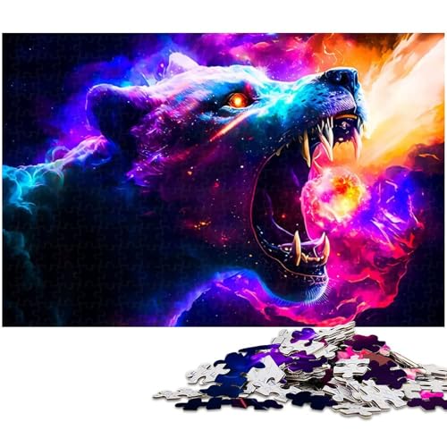 1000 teiliges Löwen Puzzle Papierpuzzle Lernspiele Heimdekoration (Größe 38 x 26 cm) von zouxangzz