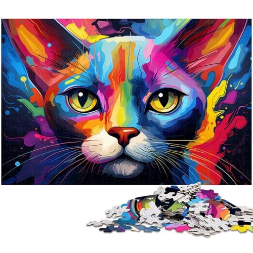 1000 teiliges Puzzle „Abessinierkatze Puzzle für Erwachsene Papierpuzzle anspruchsvolles Spiel 1000 Teile (38 x 26 cm) von zouxangzz