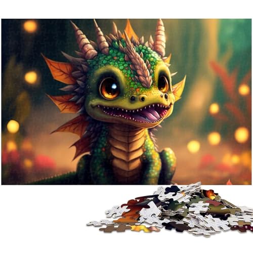 1000 teiliges Puzzle „Baby Flying Dragon Puzzle für Erwachsene Papierpuzzle anspruchsvolles Spiel 1000 Teile (38 x 26 cm) von zouxangzz