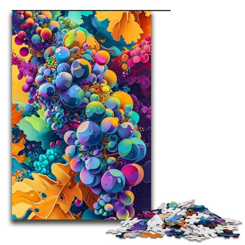 1000 teiliges Puzzle „Bunte Psychedelia mit Mahonia Trauben Holzpuzzle Lernspiele Heimdekoration 75 x 50 cm 1000 teiliges Puzzle „Bunte Psychedelia mit Mahonia Trauben Holzpuzzle Lernspiele Heimdekoration 75 x 50 cm von zouxangzz