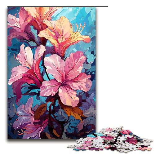 1000 teiliges Puzzle „Bunte Psychedelie der Rhododendren für Erwachsene Holzpuzzle anspruchsvolles Spiel 75 x 50 cm 1000 teiliges Puzzle „Bunte Psychedelie der Rhododendren für Erwachsene Holzpuzzle anspruchsvolles Spiel 75 x 50 cm von zouxangzz