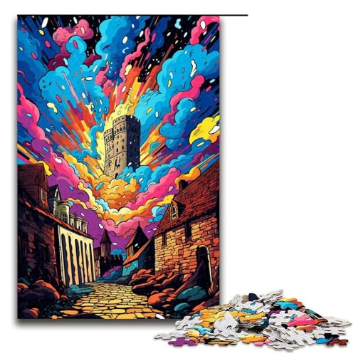 1000 teiliges Puzzle „Bunte Psychedelie der Stadtmauern von Visby Holzpuzzle Lernspiele Heimdekoration 75 x 50 cm 1000 teiliges Puzzle „Bunte Psychedelie der Stadtmauern von Visby Holzpuzzle Lernspiele Heimdekoration 75 x 50 cm von zouxangzz