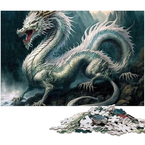 1000 teiliges Puzzle „Eisdrache für Erwachsene Papierpuzzle anspruchsvolles Spiel 1000 Teile (38 x 26 cm) von zouxangzz