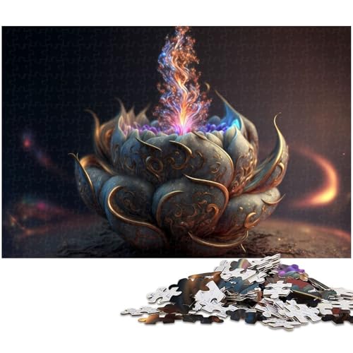 1000 teiliges Puzzle „Fantasieblumen Puzzle für Erwachsene Holzpuzzle anspruchsvolles Spiel (Größe 75 x 50 cm) von zouxangzz