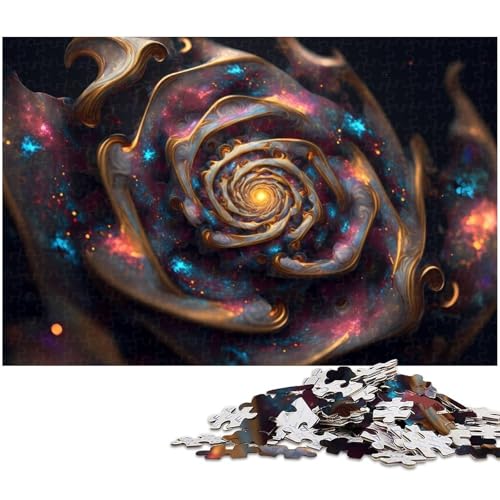 1000 teiliges Puzzle „Fantasieblumen Puzzle für Erwachsene Holzpuzzle anspruchsvolles Spiel (Größe 75 x 50 cm) von zouxangzz
