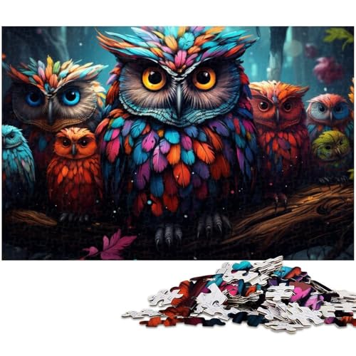 1000 teiliges Puzzle „Fantasy Art Owl Puzzle für Erwachsene und Kinder Papierpuzzle tolles Geschenk für Erwachsene (Größe 38 x 26 cm) von zouxangzz
