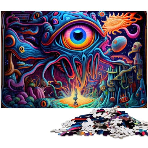 1000 teiliges Puzzle „Horror Monster für Erwachsene Holzpuzzle anspruchsvolles Spiel 1000 Teile (75 x 50 cm) von zouxangzz