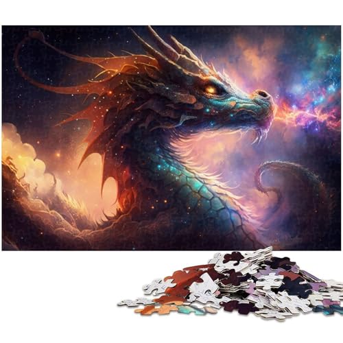 1000 teiliges Puzzle „Kosmischer Weltraumdrache für Kinder Holzpuzzle Lernspiele für Erwachsene (Größe 75 x 50 cm) von zouxangzz
