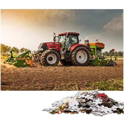 1000 teiliges Puzzle „Landwirtschaftliche Werkzeuge Traktoren Puzzle für Erwachsene Papierpuzzle anspruchsvolles Spiel (Größe 38 x 26 cm) von zouxangzz