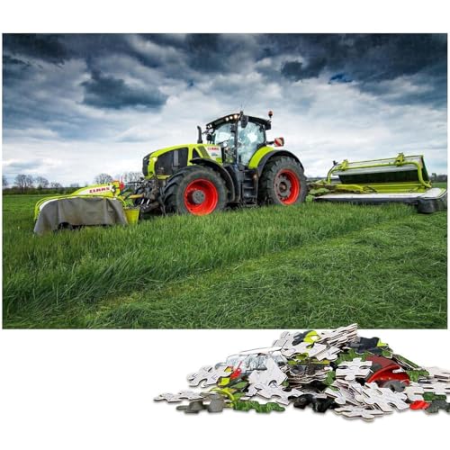 1000 teiliges Puzzle „Landwirtschaftliche Werkzeuge Traktoren für Erwachsene Papierpuzzle tolle Geschenke zu Weihnachten (Größe 38 x 26 cm) von zouxangzz