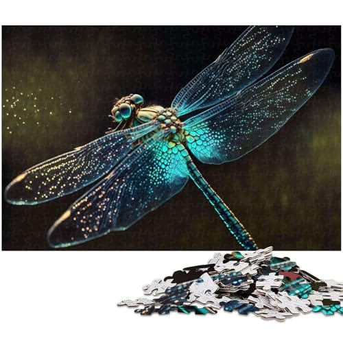 1000 teiliges Puzzle „Libellen Puzzle für Erwachsene Holzpuzzle für Sommerliebhaber (Größe 75 x 50 cm) von zouxangzz
