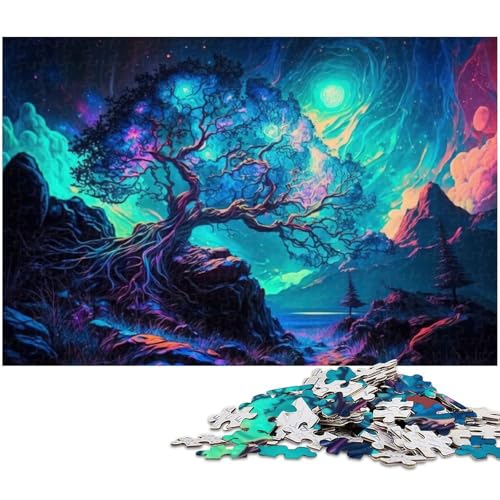 1000 teiliges Puzzle „Magisches Landschaftspuzzle für Erwachsene Papierpuzzle anspruchsvolles Spiel 1000 Teile (38 x 26 cm) von zouxangzz