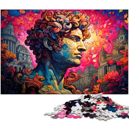1000 teiliges Puzzle „Michelangelos David Holzpuzzle Lernspiele Heimdekoration 1000 Teile (75 x 50 cm) von zouxangzz