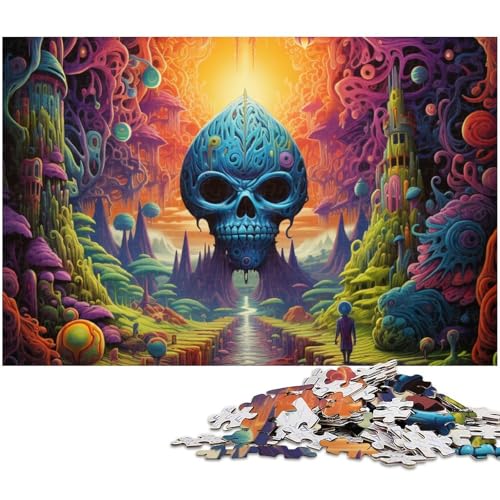1000 teiliges Puzzle „Psychedelische Landschaft für Erwachsene Papierpuzzle anspruchsvolles Spiel (Größe 38 x 26 cm) von zouxangzz