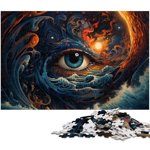 1000 teiliges Puzzle „Psychedelischer Klavierspieler Holzpuzzle Lernspiele Heimdekoration (Größe 75 x 50 cm) von zouxangzz