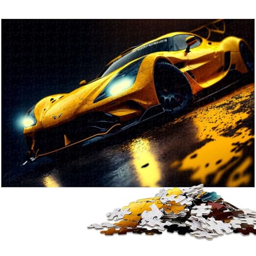 1000 teiliges Puzzle „Sportwagen Puzzle für Erwachsene Holzpuzzle anspruchsvolles Spiel (Größe 75 x 50 cm) von zouxangzz