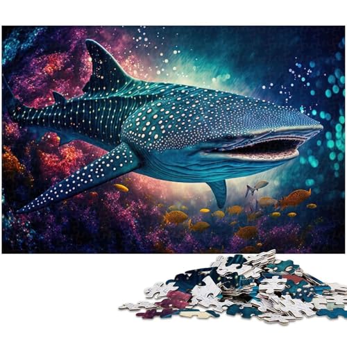 1000 teiliges Puzzle „Walhaie für Erwachsene Holzpuzzle für Sommerliebhaber (Größe 75 x 50 cm) von zouxangzz
