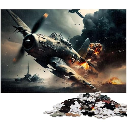 1000 teiliges Puzzle „War_Plane_ für Erwachsene Holzpuzzle für Sommerliebhaber (Größe 75 x 50 cm) von zouxangzz