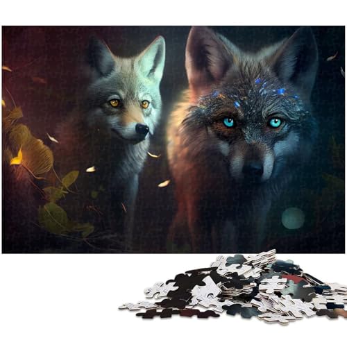 1000 teiliges Puzzle „Wolfsjungen Puzzle für Erwachsene Holzpuzzle anspruchsvolles Spiel (Größe 75 x 50 cm) von zouxangzz
