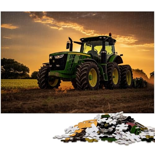 1000 teiliges Puzzle Bauernhoftraktor Puzzle für Erwachsene Holzpuzzle Familiendekoration (Größe 75 x 50 cm) von zouxangzz