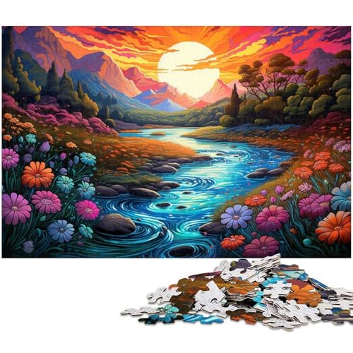 1000 teiliges Puzzle Beautiful Creek Papierpuzzle Lernspiele Heimdekoration 1000 Teile (38 x 26 cm) von zouxangzz