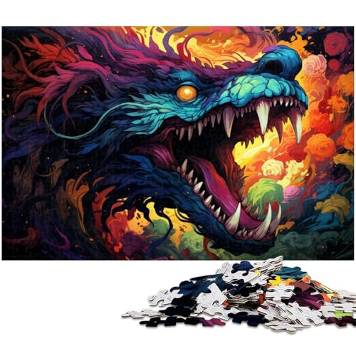 1000 teiliges Puzzle Bunte Fantasy Monster Puzzle für Erwachsene Holzpuzzle tolle Geschenke zu Weihnachten 1000 Teile (75 x 50 cm) von zouxangzz