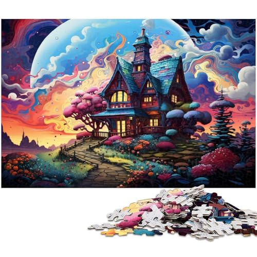 1000 teiliges Puzzle Bunte Graffiti Haus Puzzles Papierpuzzles Lernspiele Heimdekoration 1000 PCS (38 x 26 cm) von zouxangzz
