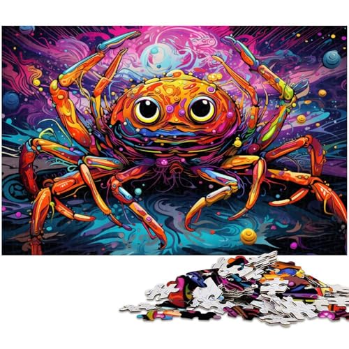 1000 teiliges Puzzle Bunte Krabben im Wasser Puzzle für Kinder Holzpuzzle Lernspiele für Erwachsene 1000 Teile (75 x 50 cm) von zouxangzz