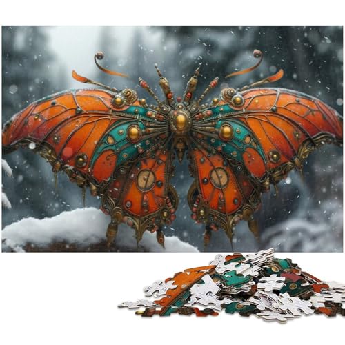 1000 teiliges Puzzle Bunte Schmetterlingspuzzles Holzpuzzles Lernspiele Heimdekoration (Größe 75 x 50 cm) von zouxangzz