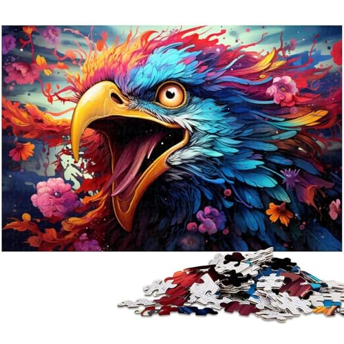 1000 teiliges Puzzle Bunte Vögel Holzpuzzle Lernspiele Heimdekoration 1000 Teile (75 x 50 cm) von zouxangzz