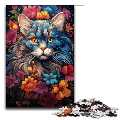 1000 teiliges Puzzle Bunte exotische Blumen und Katzen Puzzles Holzpuzzles Lernspiele Heimdekoration 75 x 50 cm 1000 teiliges Puzzle Bunte exotische Blumen und Katzen Puzzles Holzpuzzles Lernspiele Heimdekoration 75 x 50 cm von zouxangzz