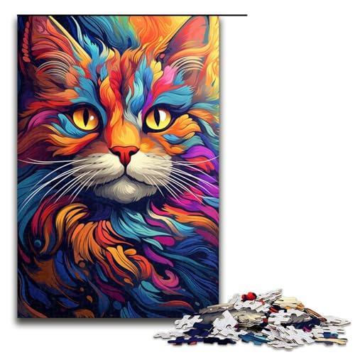 1000 teiliges Puzzle Bunte exotische Katzen Puzzle für Erwachsene Holzpuzzle Familienspiele 75 x 50 cm 1000 teiliges Puzzle Bunte exotische Katzen Puzzle für Erwachsene Holzpuzzle Familienspiele 75 x 50 cm von zouxangzz