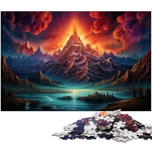 1000 teiliges Puzzle Die Alpen“ Puzzle für Erwachsene Papierpuzzle anspruchsvolles Spiel 1000 Teile (38 x 26 cm) von zouxangzz
