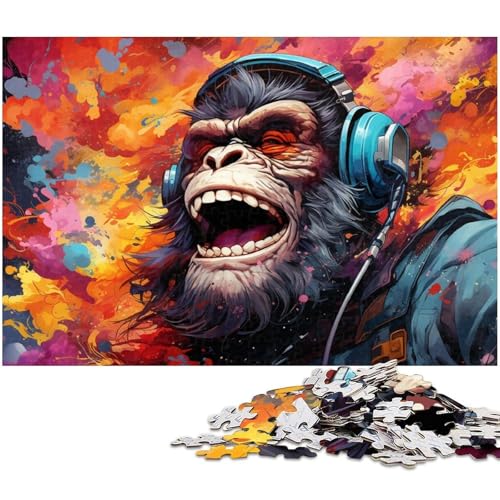 1000 teiliges Puzzle Fantasie Bunte Orang Utan Puzzles Papierpuzzles Lernspiele Heimdekoration 1000 Stück (38 x 26 cm) von zouxangzz