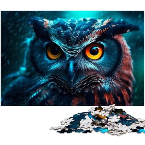 1000 teiliges Puzzle Fantasie Eulen Puzzle für Erwachsene Papierpuzzle anspruchsvolles Spiel 1000 Teile (38 x 26 cm) von zouxangzz