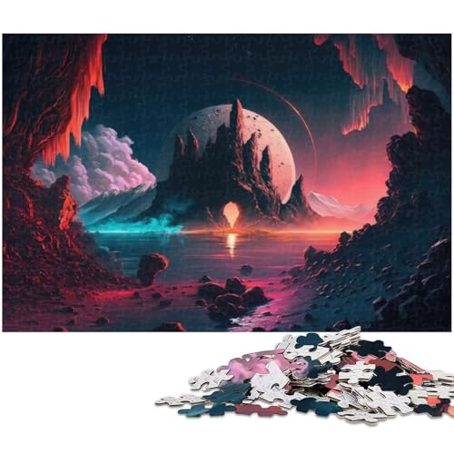 1000 teiliges Puzzle Fantasie Landschaftspuzzle für Erwachsene Holzpuzzle für Sommerliebhaber (Größe 75 x 50 cm) von zouxangzz