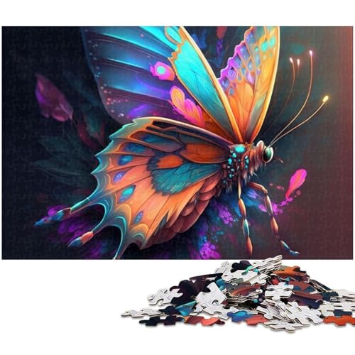 1000 teiliges Puzzle Fantasie Schmetterlingspuzzle für Erwachsene Holzpuzzle Familiendekoration (Größe 75 x 50 cm) von zouxangzz