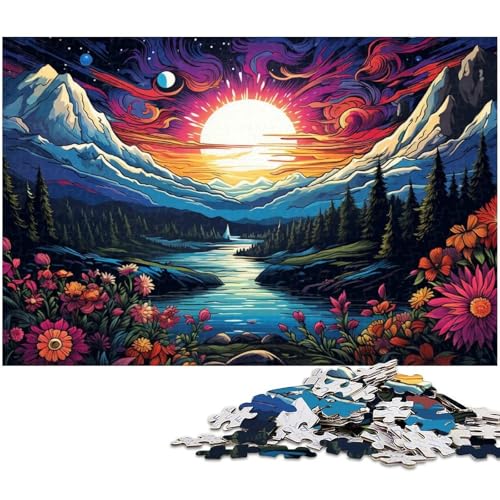 1000 teiliges Puzzle Fantasie schöne Landschaft Puzzle für Erwachsene Papierpuzzle Familiendekoration 1000 Teile (38 x 26 cm) von zouxangzz