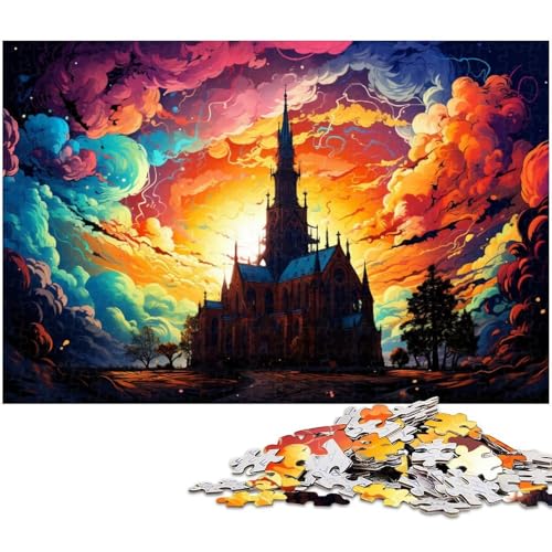 1000 teiliges Puzzle Fantasy Architekturkunst Puzzle für Erwachsene Holzpuzzle Familiendekoration 1000 Stück (75 x 50 cm) von zouxangzz