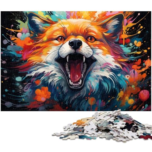 1000 teiliges Puzzle Fantasy Fuchs Puzzle Holzpuzzle Lernspiele Heimdekoration 1000 Stück (75 x 50 cm) von zouxangzz