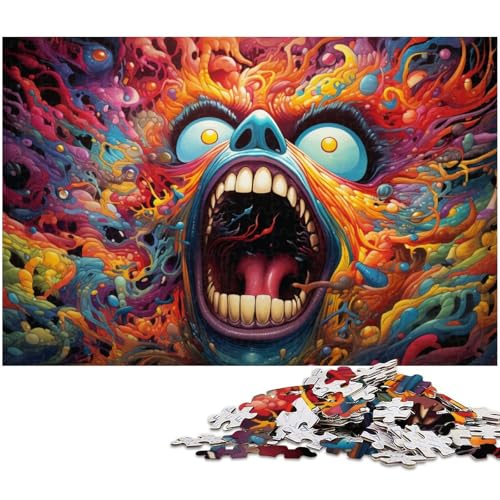 1000 teiliges Puzzle Fantasy Monster Kunst Puzzle für Erwachsene Holzpuzzle anspruchsvolles Spiel 1000 Teile (75 x 50 cm) von zouxangzz