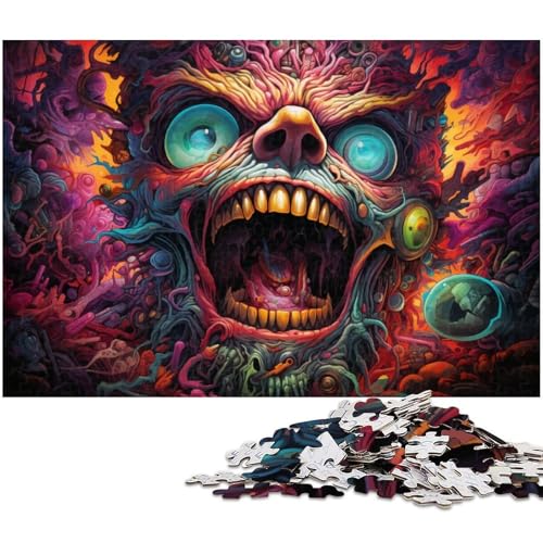1000 teiliges Puzzle Fantasy Monster Puzzle für Erwachsene Holzpuzzle Familiendekoration 1000 Teile (75 x 50 cm) von zouxangzz