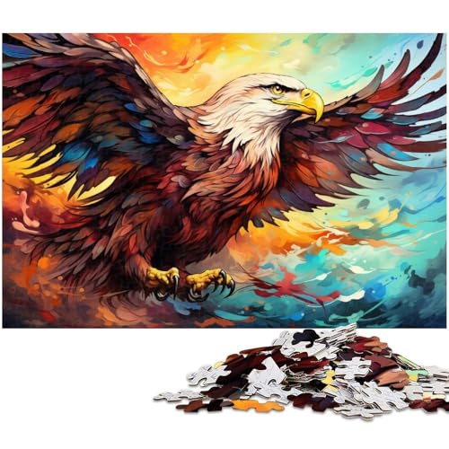 1000 teiliges Puzzle Farb Fantasie Falke Puzzle für Kinder Holzpuzzle Lernspiele für Erwachsene 1000 Teile (75 x 50 cm) von zouxangzz