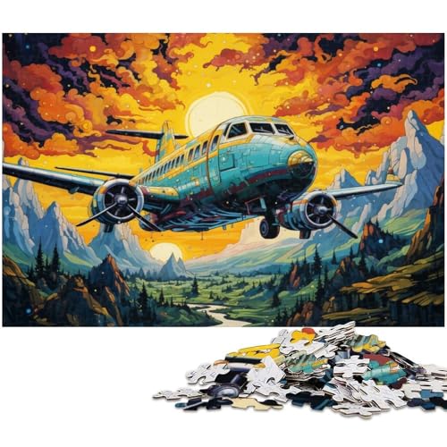 1000 teiliges Puzzle Farbflugzeug Puzzle für Erwachsene Papierpuzzle Familiendekoration 1000 Stück (38 x 26 cm) von zouxangzz