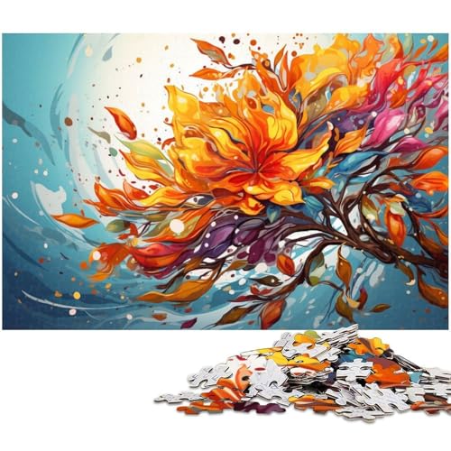 1000 teiliges Puzzle Farbillustration Einer Olivenblume Puzzle für Erwachsene Holzpuzzle tolle Geschenke zu Weihnachten 1000 Teile (75 x 50 cm) von zouxangzz